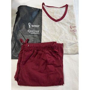 FIFA World Cup Qatar 2022 Qatar Airways Mens Pajama Lounge Set Medium